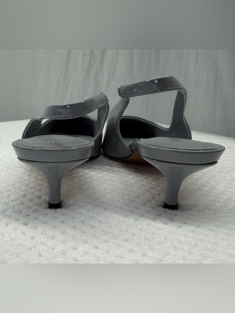 Steve Madden Patent Leather Pointed Slingback Pumps in Gray - Picture 3 of 8